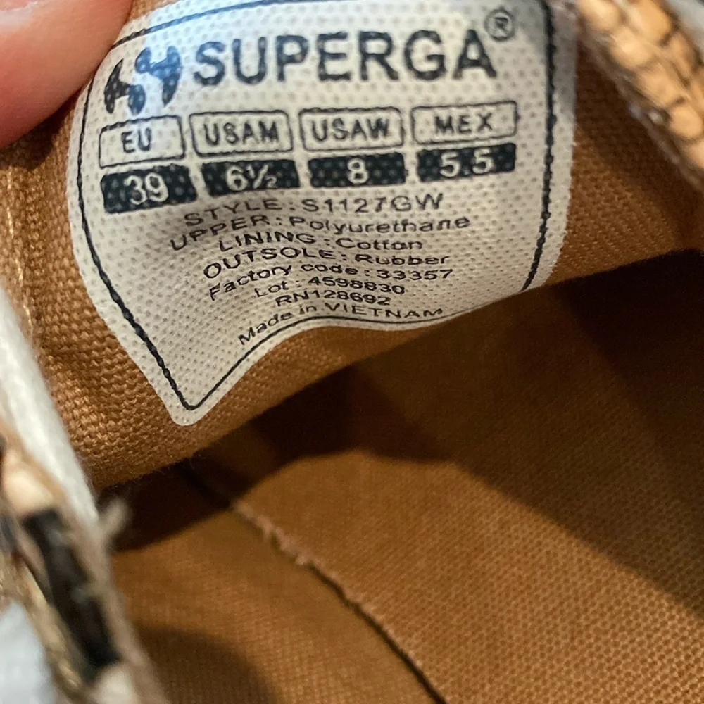 Superga Snakeprint Platform Sneakers